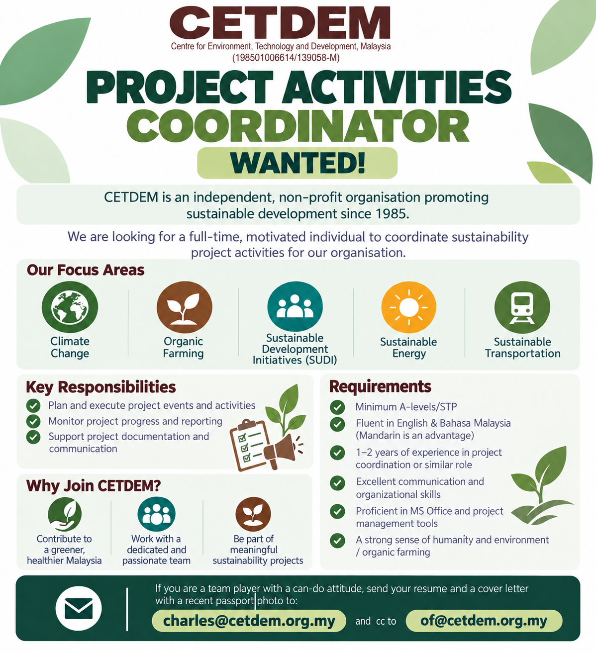Project Coordinator Vacancy